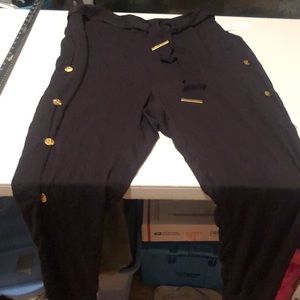 Venus X-Large 14-16 dressy jogger with gold buttons down each leg